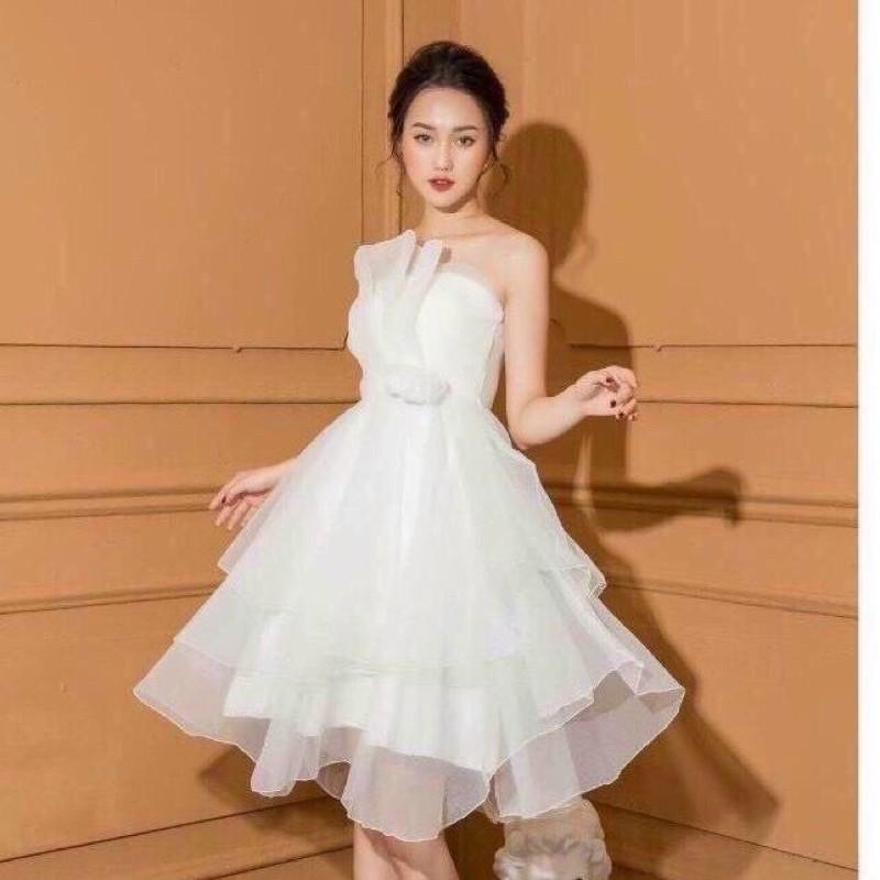 Đầm xoè cúp ngực 3 tầng phong cách tiểu thư điệu đà