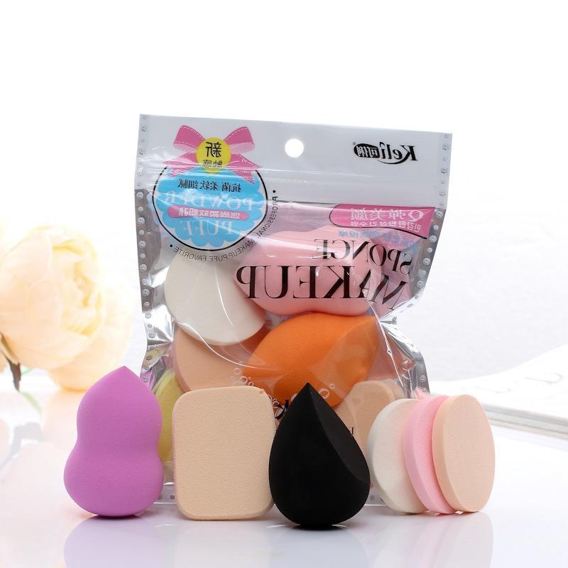 Bộ Set 6 Bông Mút Trang Điểm cao su tự nhiên Keli Sponge Makeup