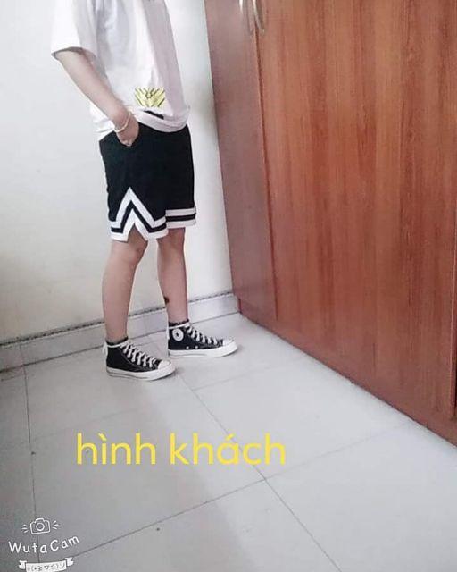 40- 90kg Quần Short Line Unisex nam/nữ thời trang Sói Store bigsize