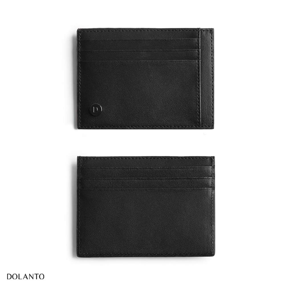 VÍ ĐỰNG THẺ MINI Cardholder RETRO Nhỏ Gọn Da Swift Nhập Khẩu Cao Cấp Unisex Thương Hiệu DOLANTO