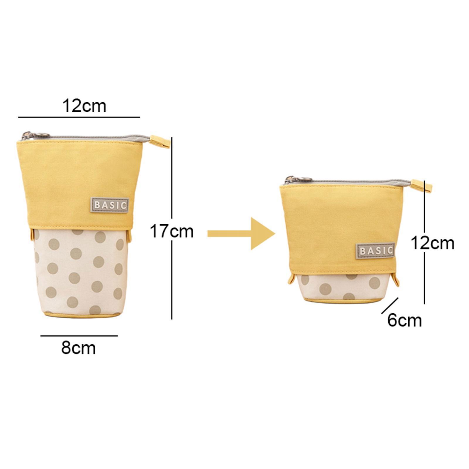 Pencil Telescopic Holder Bag Portable Canvas Cosmetic Pouch