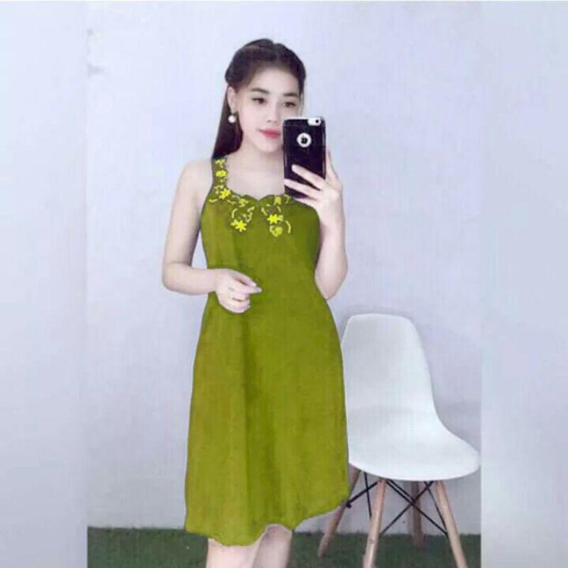 Đầm Thun Lạnh Loại 1 Ảnh Thật Size 40_55kg
