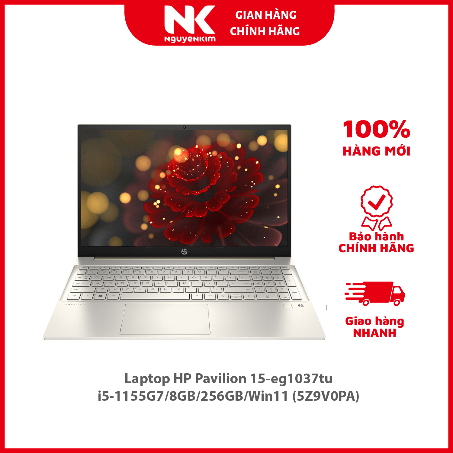 Laptop HP Pavilion 15-eg1037tu i5-1155G7/8GB/256GB/Win11 (5Z9V0PA) - Hàng chính hãng