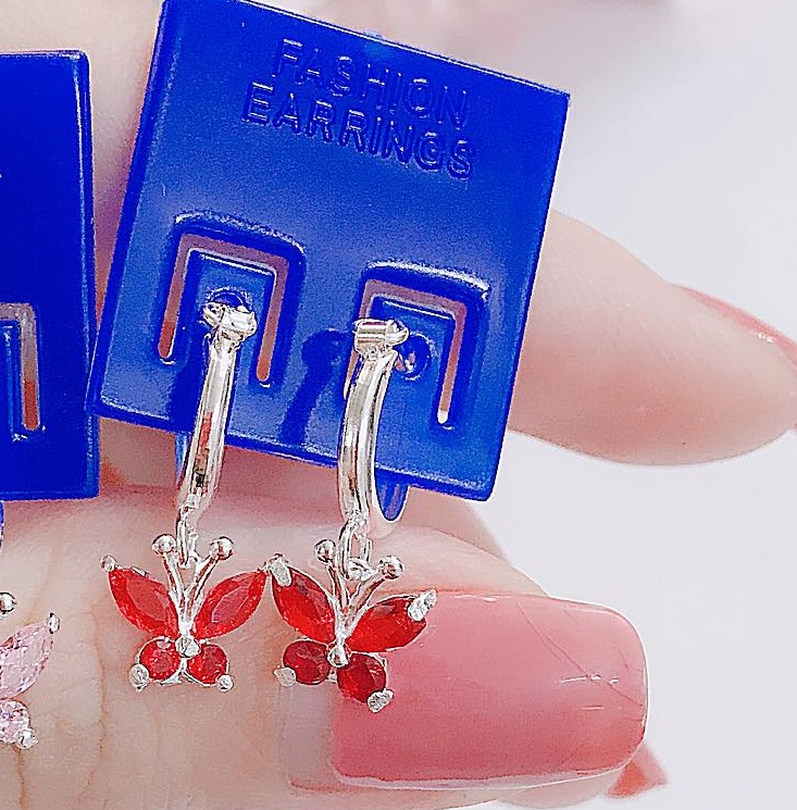 Bông tai trẻ em hình bông hoa liệu bằng bạc ta MS04b