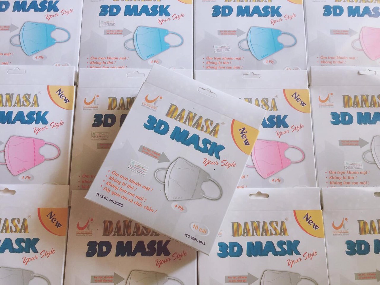 Hộp 10 cái Khẩu Trang DANASA 3D Mask(màu ngẫu nhiên)