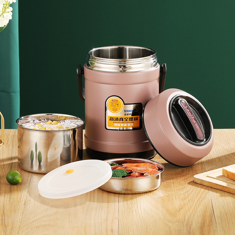 Cặp lồng đựng cơm cao cấp XanBo 3 ngăn giữ nhiệt, inox 304 không rỉ an toàn sức khỏe
