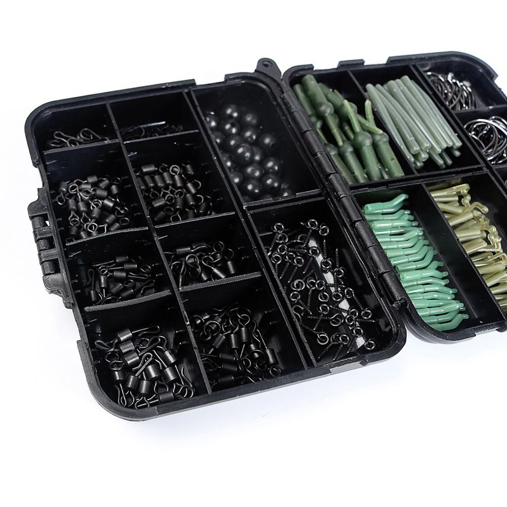 Hộp 420 món dụng cụ và phụ kiện câu cá chép gồm khóa xoay + vòng chặn mồi Boilie + hạt câu