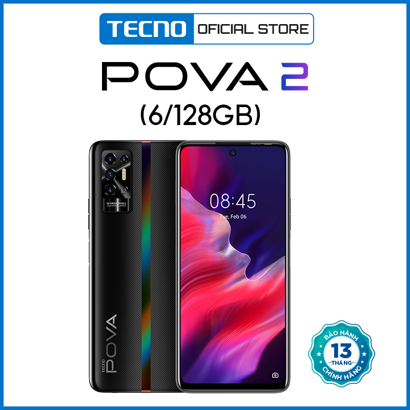 Tecno Pova 2 6GB l 128GB - Điện Thoại Thông Minh Chiến Game Cực Đỉnh - Hàng Chính Hãng