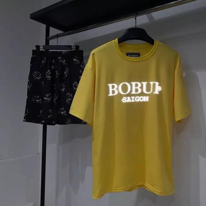 Áo Oversize BOBUI Vàng Phản Quang , Tee Bobui Saigon Reflective YELLOW