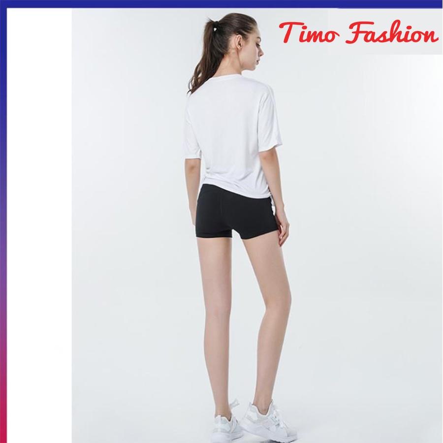 Quần legging nữ đùi. quần biker nữ co giãn, đồ mặc nhà lưng thun ôm cao cấp tập gym yoga, quan short thể thao ,TF004