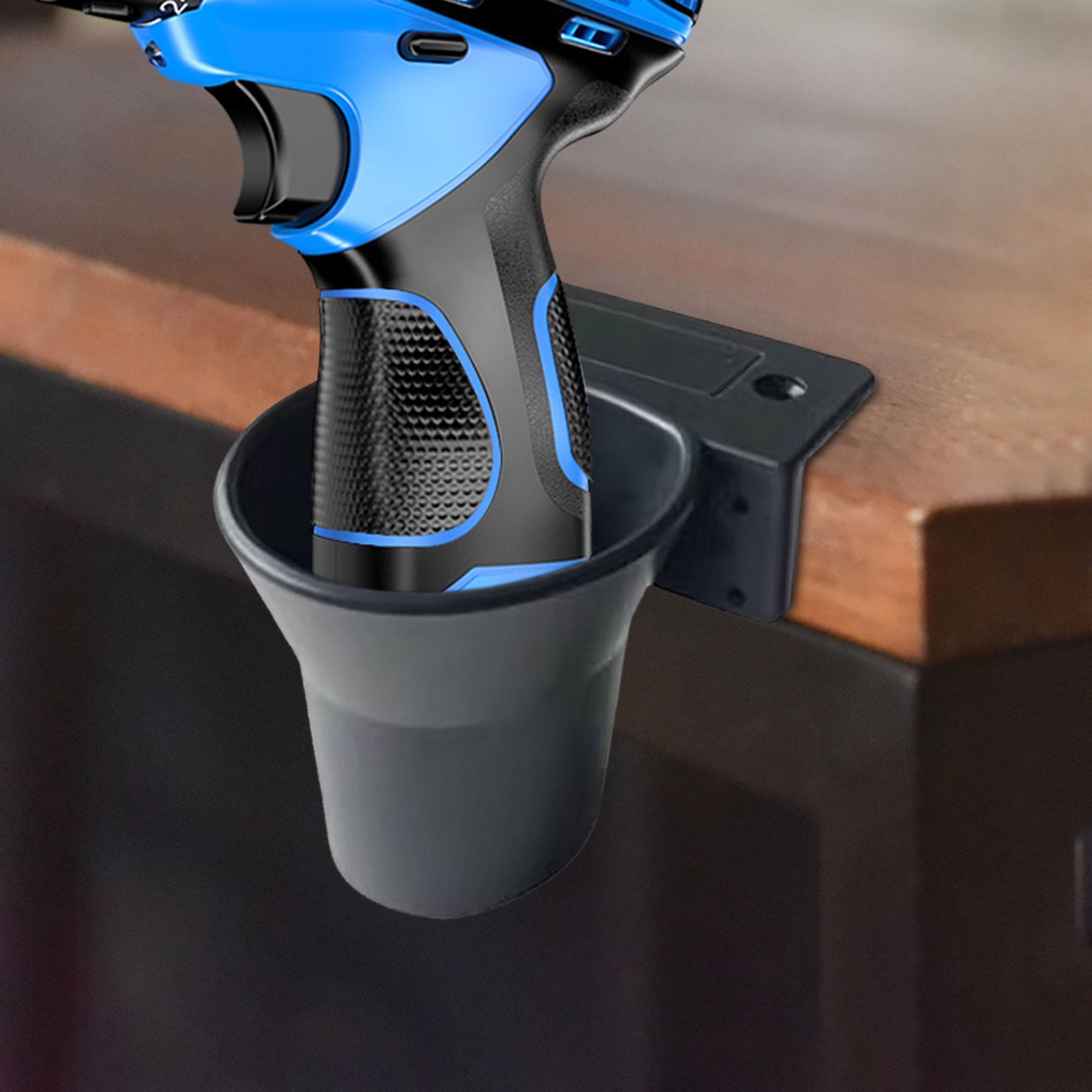Organizer Rack Drill Bit Holder Portable Durable Storage Cup Electric Screwdriver Holder Garden Power Tool Hanger for Garden Desk Garage