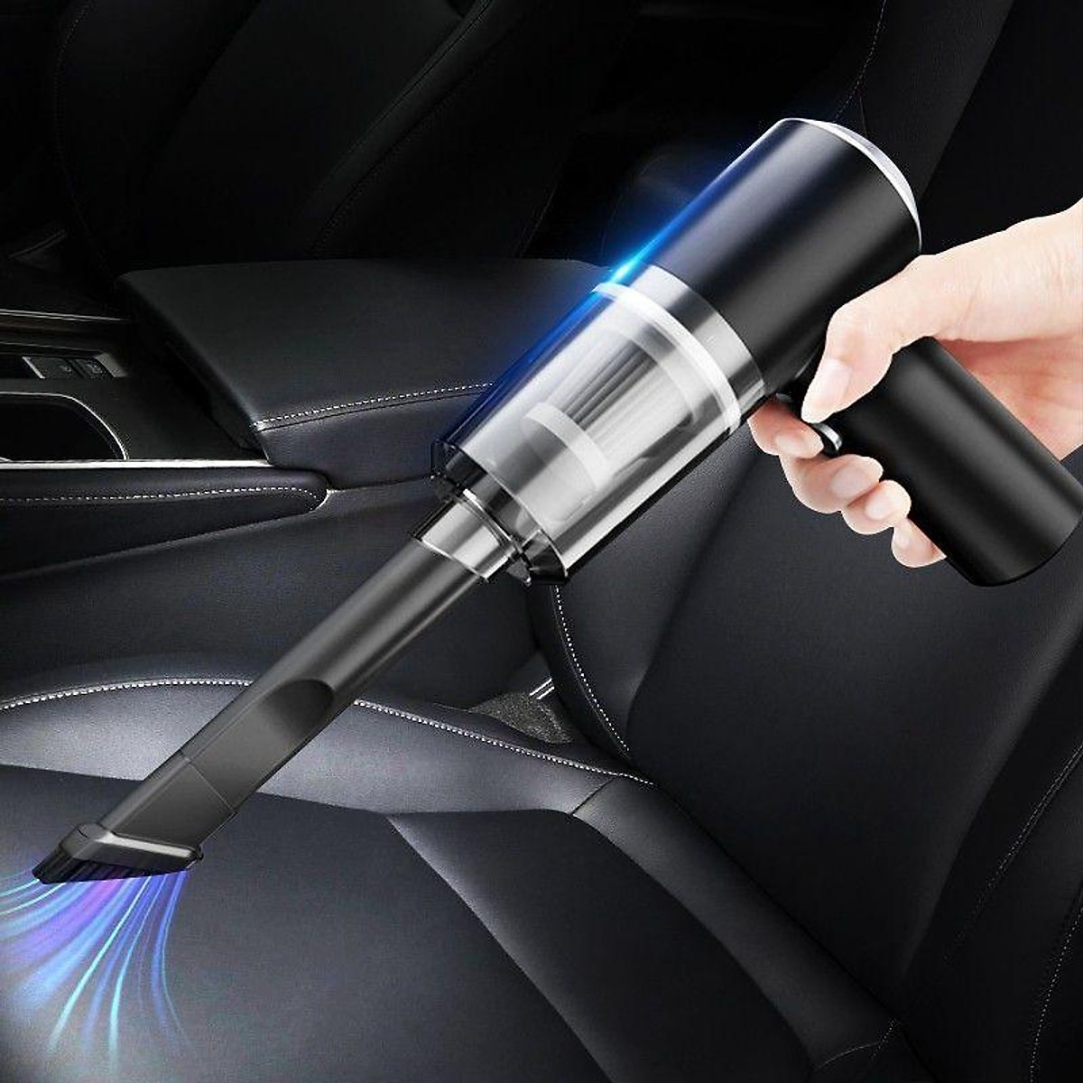 Máy hút bụi cầm tay không dây mini 9000PA lực hút siêu mạnh sử dụng hút bụi ô tô, bụi giường