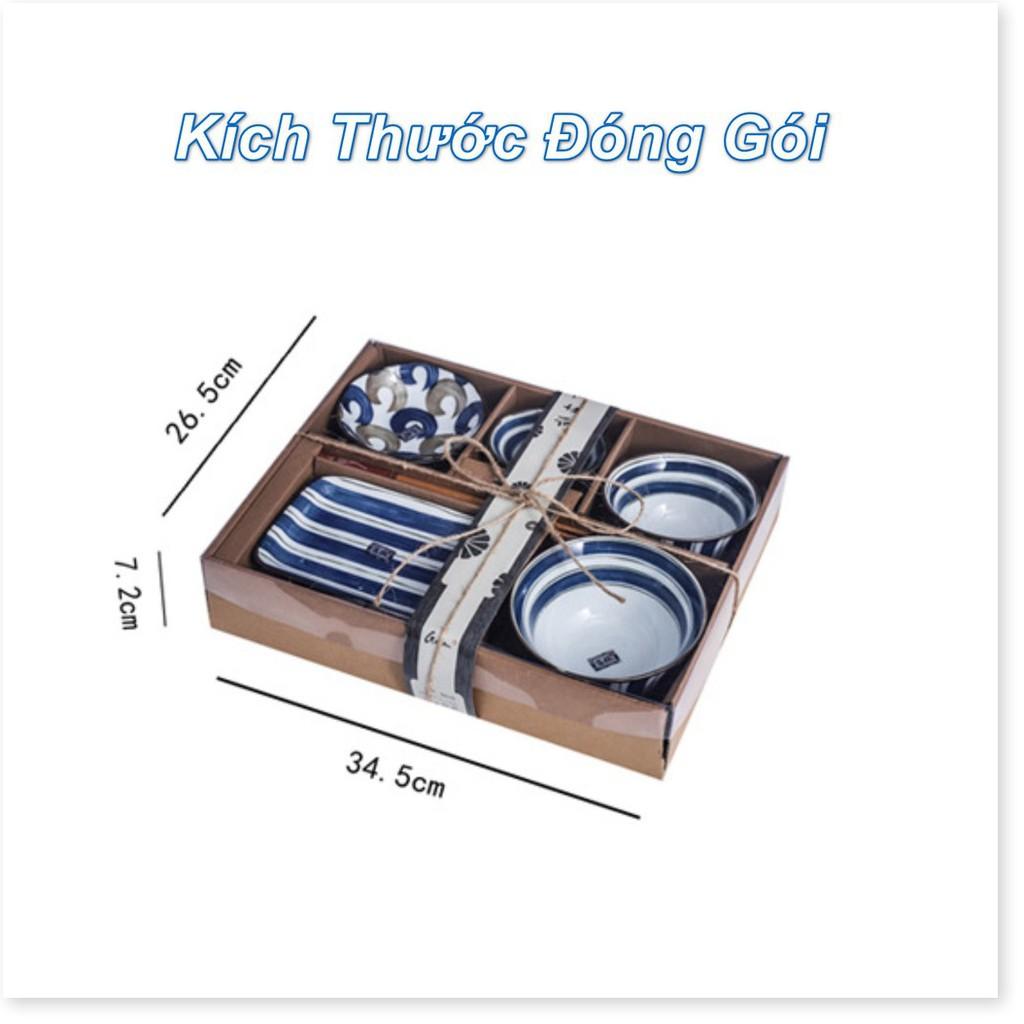 Bộ Chén Dĩa Ăn Shino-Cobalt Japan 6 món