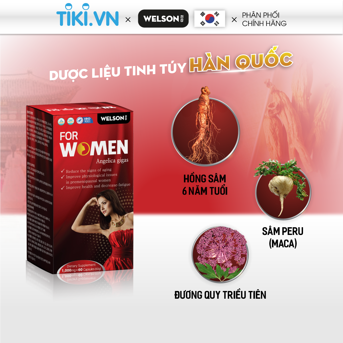 Combo Hạnh Phúc Viên Mãn Tăng Cường Sức Khỏe Welson For Women Và Welson For Men