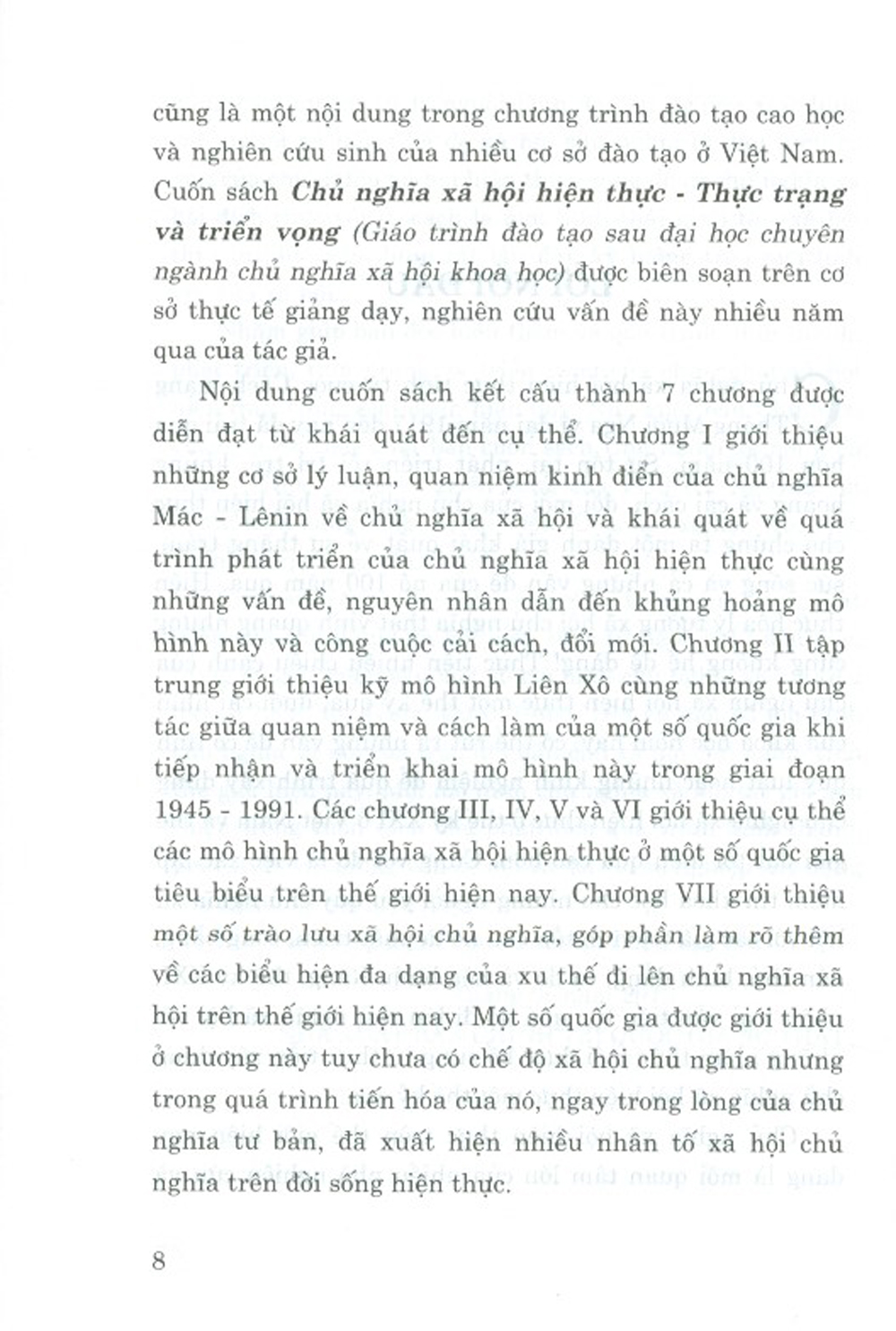 Chủ Nghĩa Xã Hội Hiện Thực – Thực Trạng Và Triển Vọng (Giáo Trình Đào Tạo Sau Đại Học Chuyên Ngành Chủ Nghĩa Xã Hội Khoa Học)