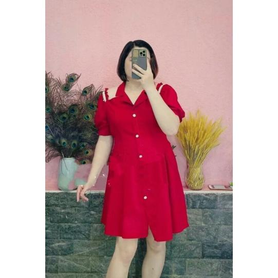 ĐẦM DỰ TIỆC BIG SIZE KHOÉT VAI SANG CHẢNH