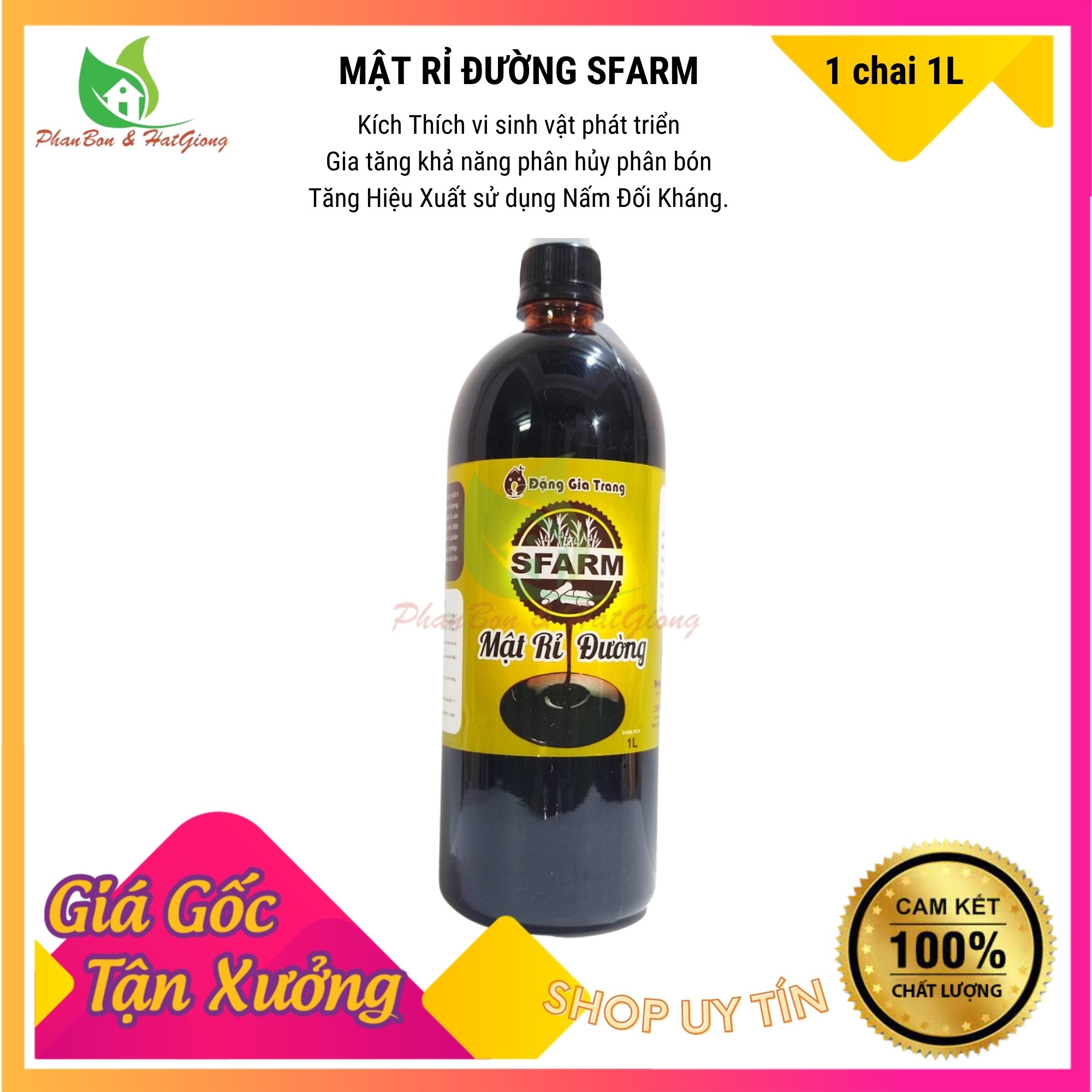 Mật Rỉ Đường Ủ Dịch Chuối, Phân Hữu Cơ, Nuôi Cấy Vi Sinh Sfarm - Shop Phân Bón và Hạt Giống