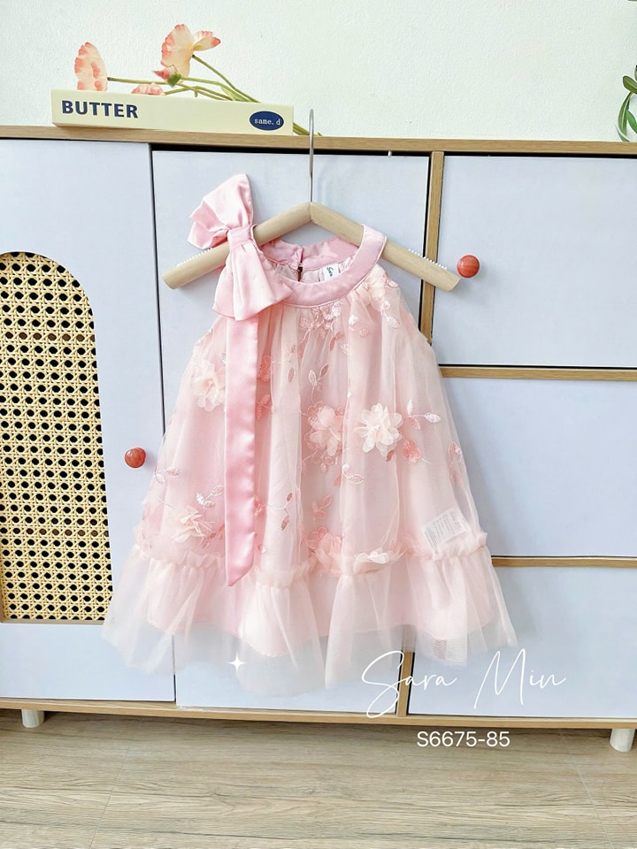 Đầm váy hoa công chúa màu pastel nhẹ nhàng cho bé gái từ 10-40kg hàng thiết kế