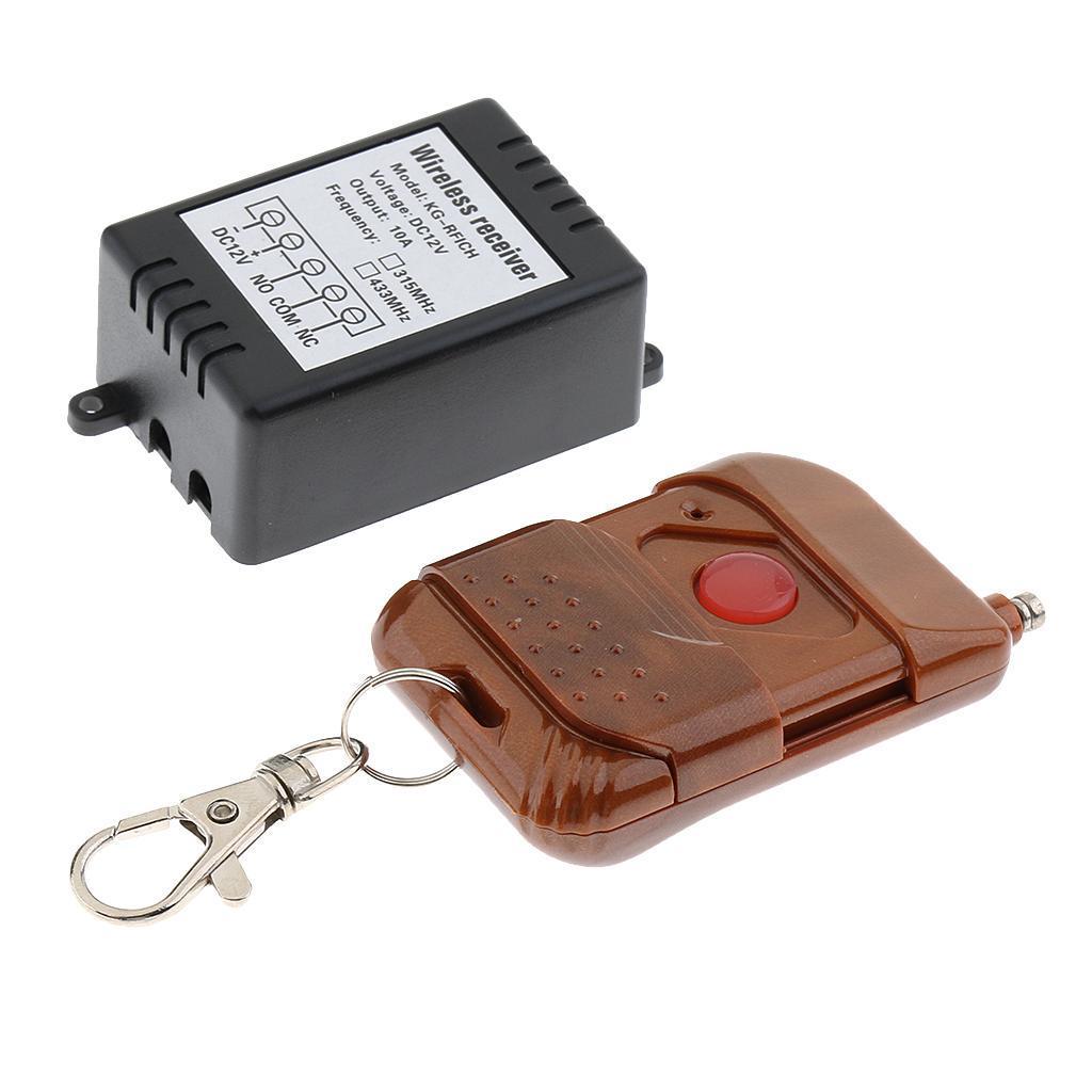 433Mhz Wireless RF Switch 164ft Long Range DC 12V 1 Channel Wireless Remote