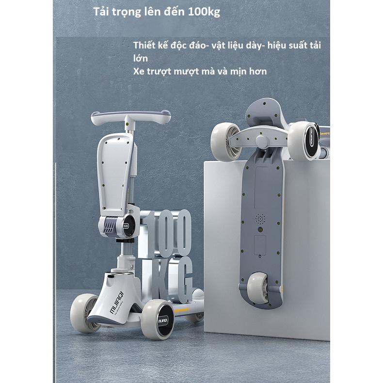 Xe Scooter cho bé sử dụng từ 1 - 14 tuổi gấp gọn tiện lợi chịu lực 100kg