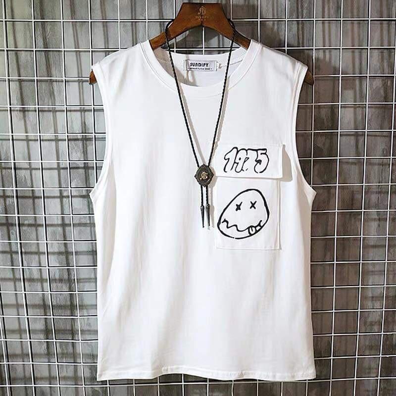 Áo thun hở nách vải thun cotton mềm mịn thấm hút mồ hôi form 75kg