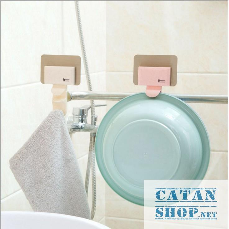 Móc Nhựa Dán Tường Treo Thau Chậu, Khăn, Giá Gắn Tường Treo Đồ Nhà Bếp, Nhà Tắm GD378-MTreoThau-2T