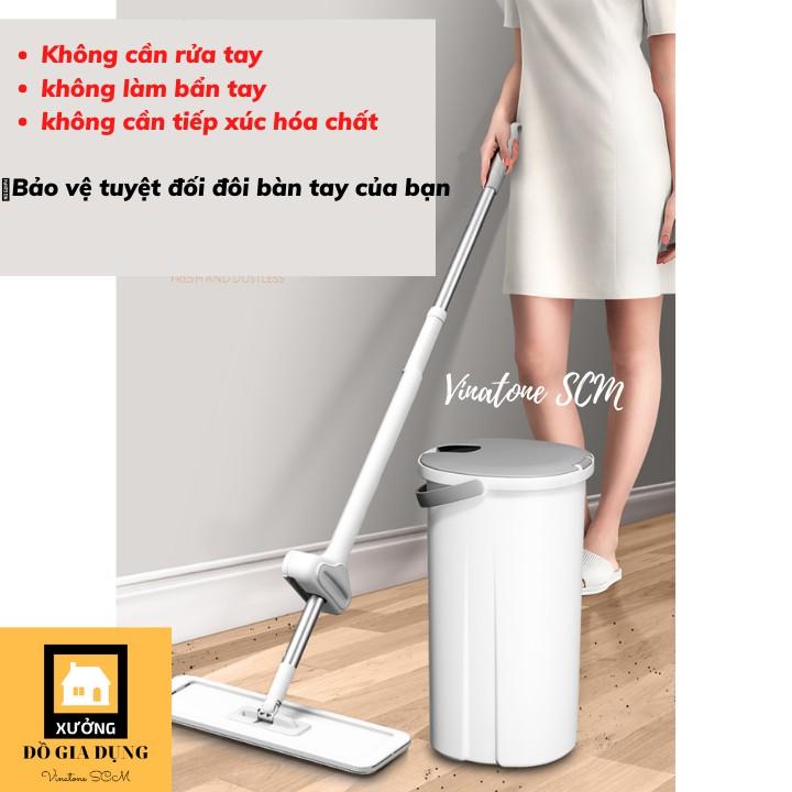 [HÀNG LOẠI 1] Cây lau nhà  tự vắt đầu xoay 360*[Tặng kèm 1 bông lau] tiện lợi vệ sinh nhà cửa