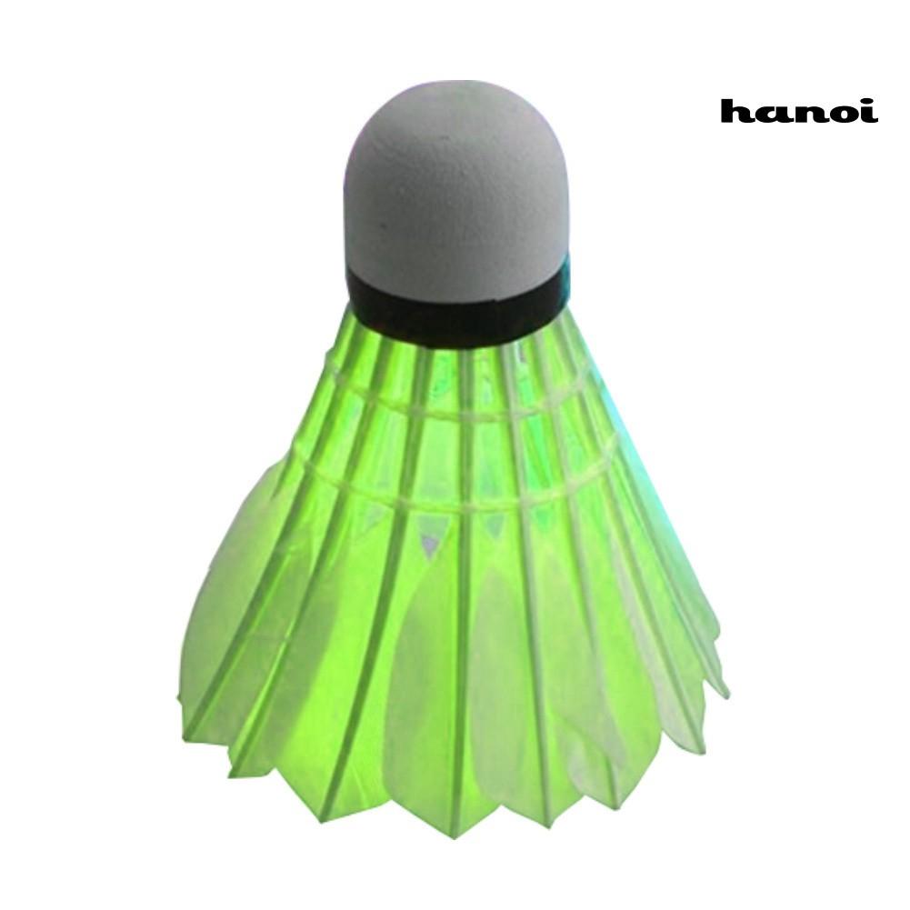 7Pcs LED Glowing Light Up Badminton Set Shuttlecock Birdies Night Lighting Ball