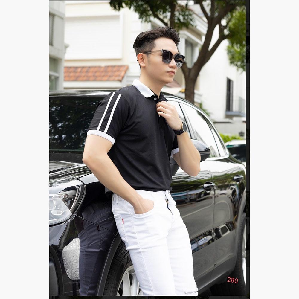 Áo thun polo nam cổ bẻ tay ngắn Vải Thun Cotton cá sấu Cao Cấp co giãn 4 chiều mặc mát, co giãn Skymen fashion