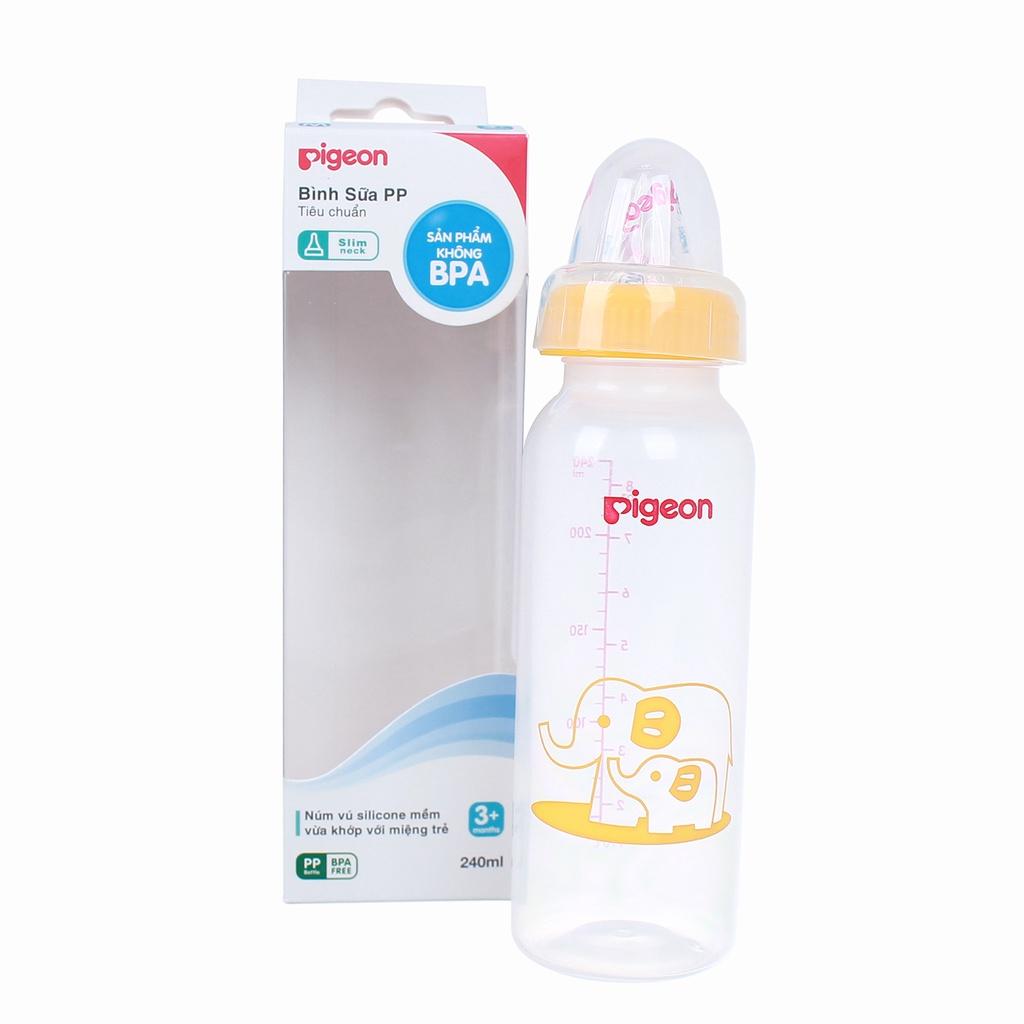 Bình sữa Pigeon 240ml nhựa PP tiêu chuẩn (&gt; 3 tháng)