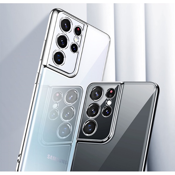 Hình ảnh Ốp Lưng Silicon Gor Cho Samsung Galaxy S22/ S22 Plus/ S22 Ultra Trong Suốt Có Gờ Bảo Vệ Camera, hãng GOR - Hàng nhập khẩu