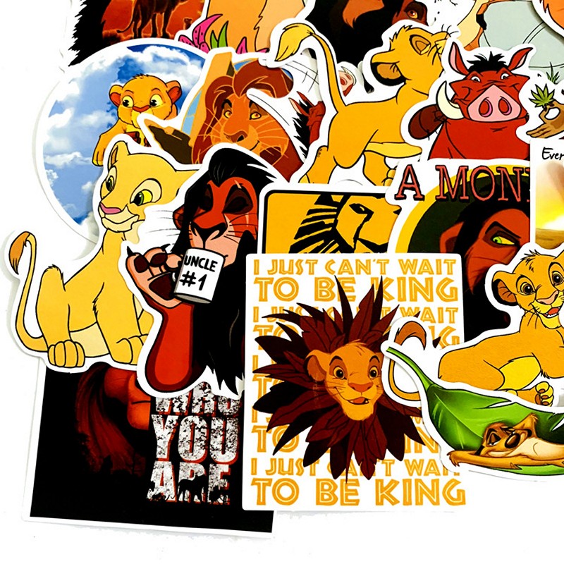 Sticker 50 miếng hình dán Lion King