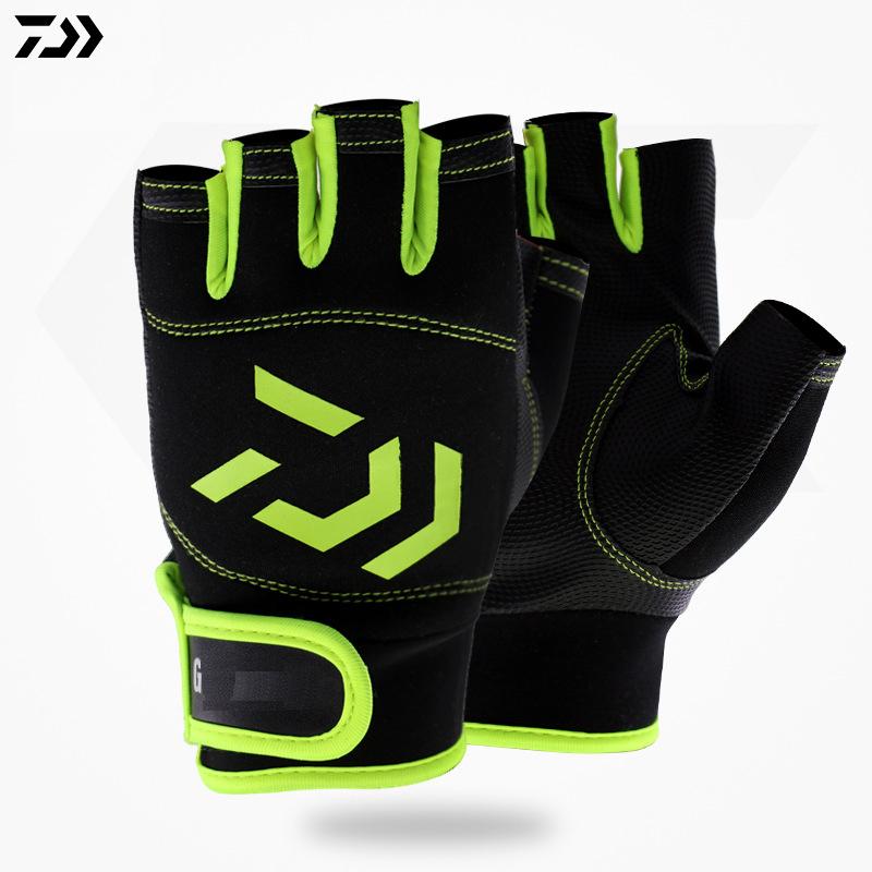 3 Hoặc 5 Cắt Ngón Tay Da Găng Tay Câu Cá Cao Cấp Chống Trơn Trượt Găng Tay Câu Cá/Thể Thao Ngoài Trời Chống Trơn Trượt găng Tay