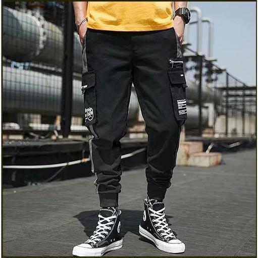 Quần jogger nam túi hộp chất kaki mềm mịn, phong cách đường phố RFE