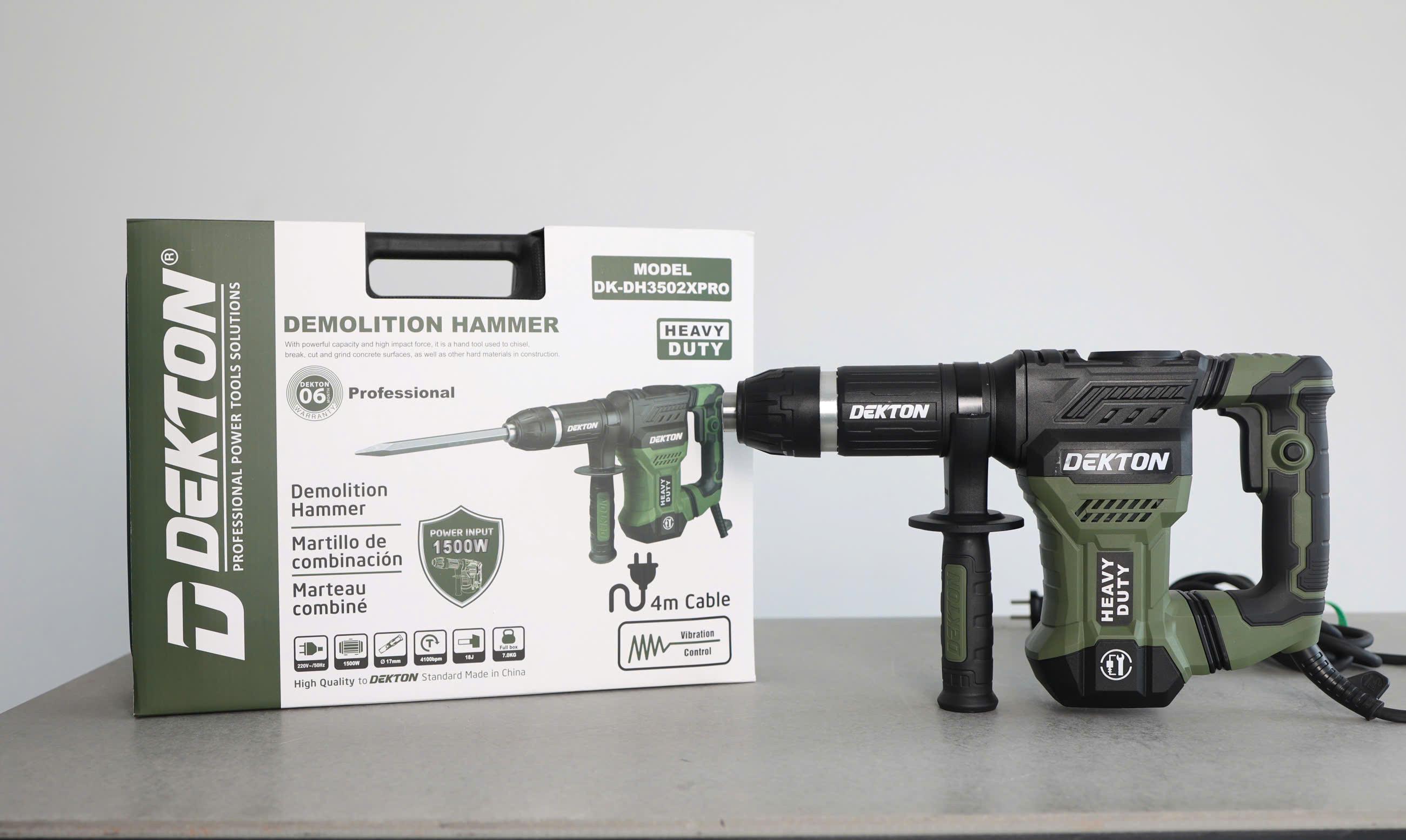 MÁY ĐỤC BÊ TÔNG 17MM 1500W CÓ GIẢM RUNG DK-DH3502XPRO DEKTON - HÀNG CHÍNH HÃNG