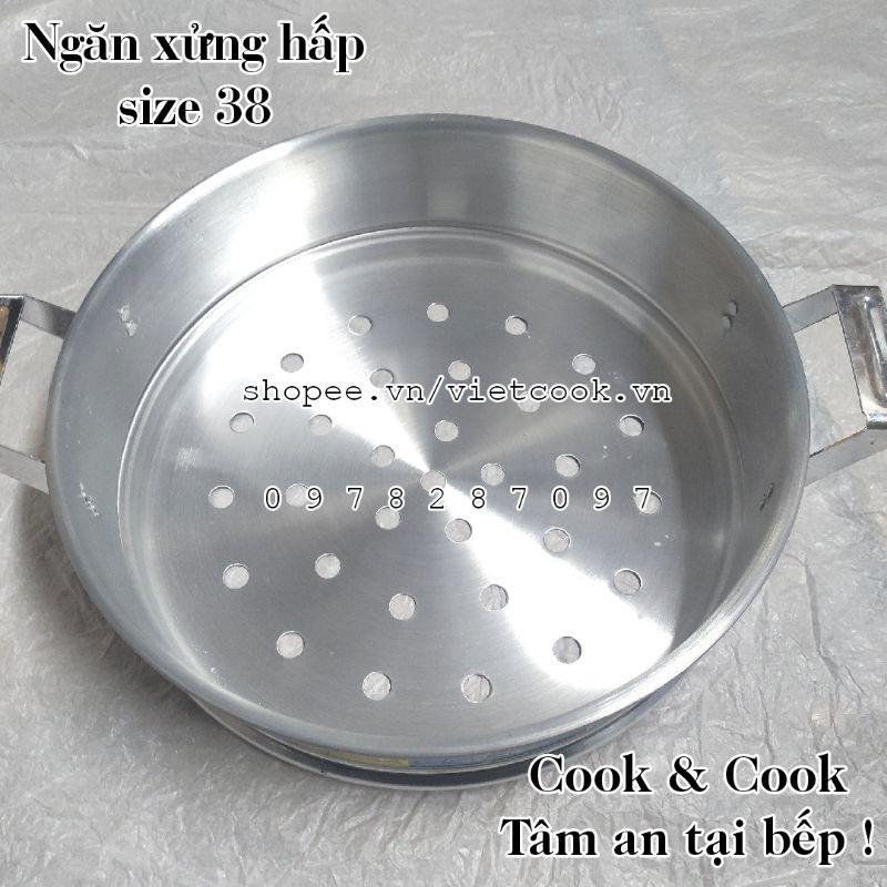 Ngăn xửng hấp bánh bao Size 38 Nhôm / Hấp hải sản/ Hấp rau củ quả