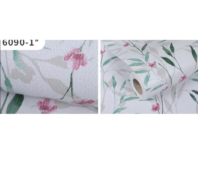 Combo 10 mét giấy dán tường, decal dán tường trang trí nhà cửa HOA NHÍ LÁ XANH khổ 45cm