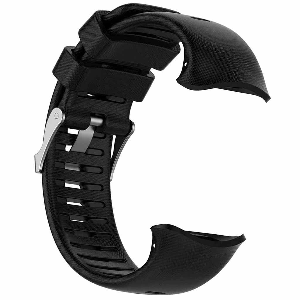 Replacement Soft Silicone Wrist Strap for 22mm Width Sports Watch, Black