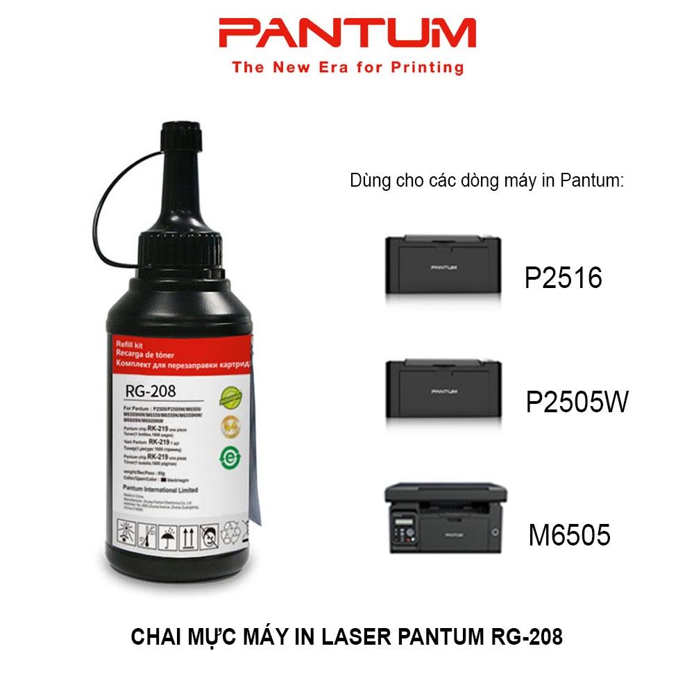 Chai mực máy in Laser đen trắng PANTUM RG-208, dùng cho máy P2516, P2505W, M6505 (Hàng chính hãng)