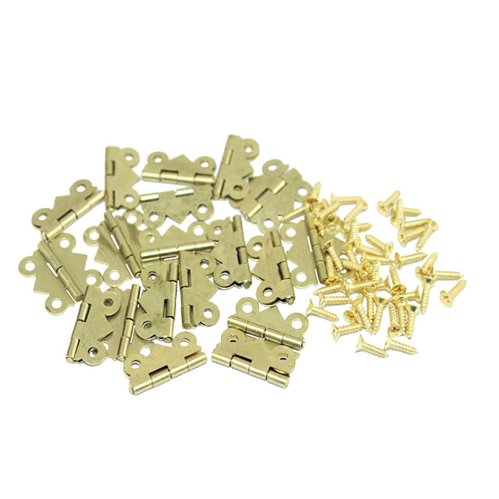 20Pcs Retro Iron Butterfly Butt Door Hinge Internal Gate Cabinet Fixed Tool