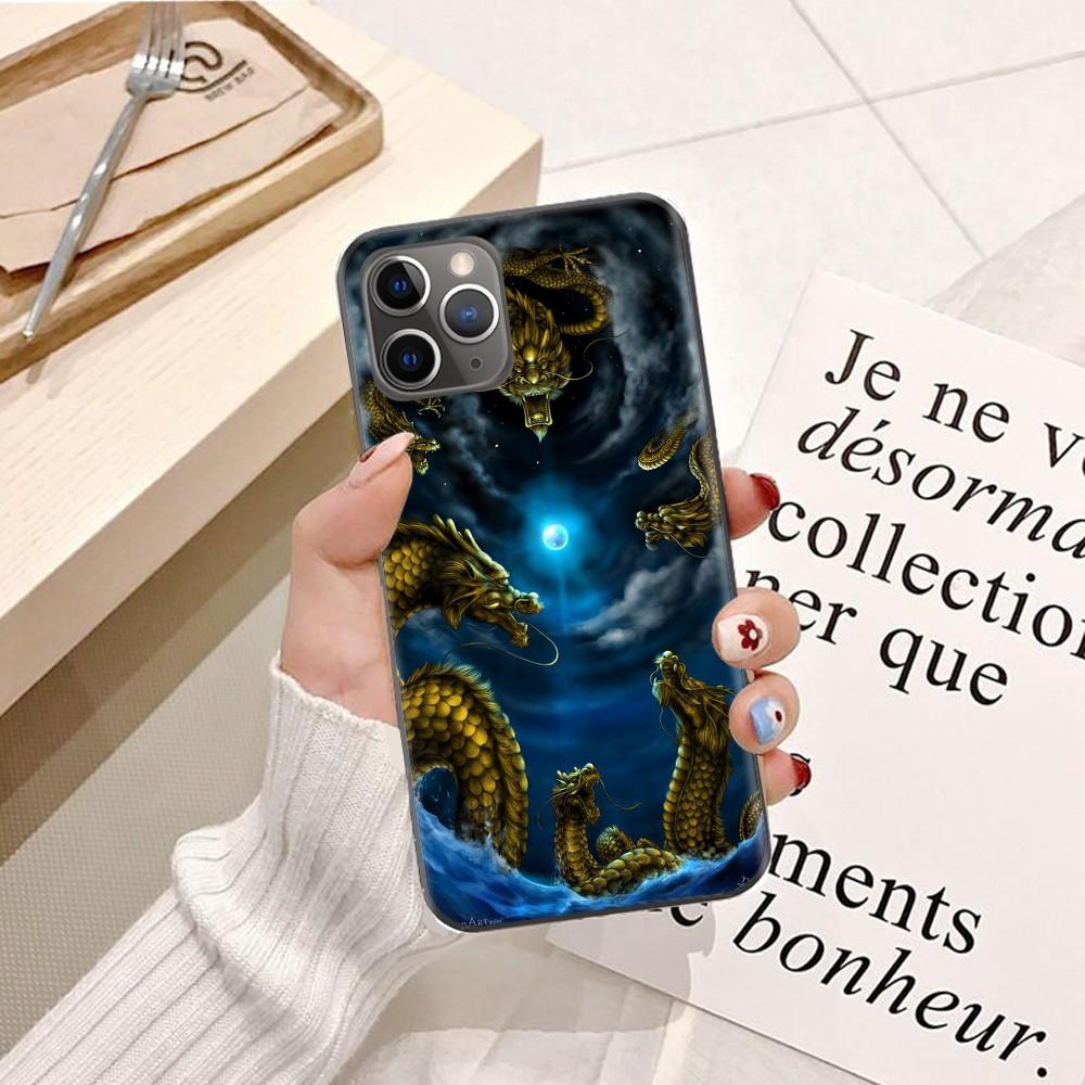 Ốp lưng dành cho iPhone 11 Pro Max Silicon dẻo hình Rồng Xanh