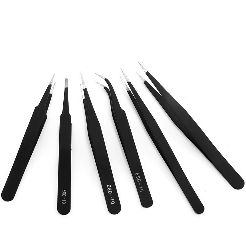 Bộ 6 nhíp gắp linh kiện Chống tĩnh điện Tweezers ESD