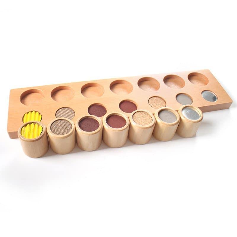 Khay cảm nhận chất liệu Montessori (Touch Cylinders)