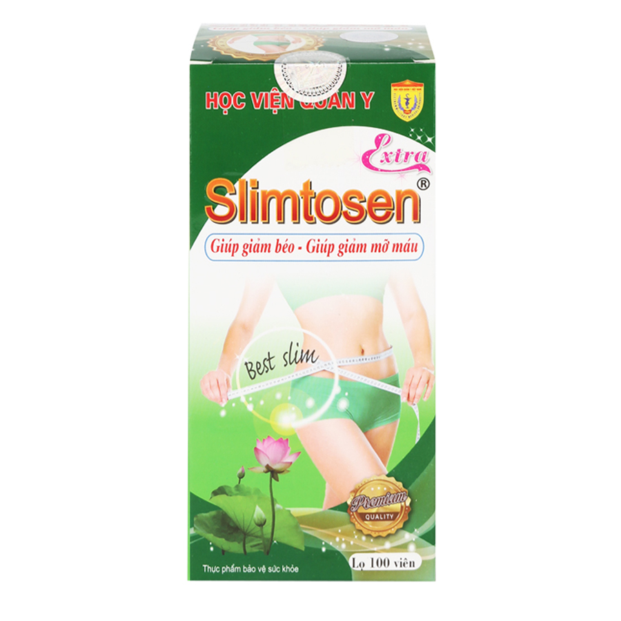 Bộ 2 Hộp Thực Phẩm Chức Năng Viên Uống hỗ trợ Giảm Cân Slimtosen Extra Học Viện Quân Y