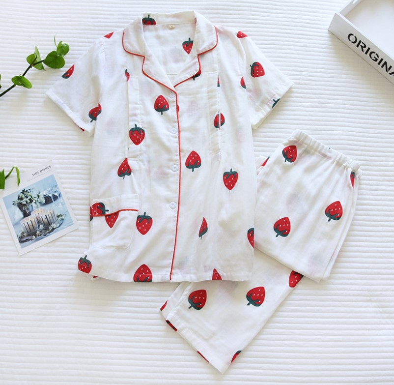 Pijama sau sinh thô đũi ngắn tay Azuno AZ2808 có thiết kế cho con bú