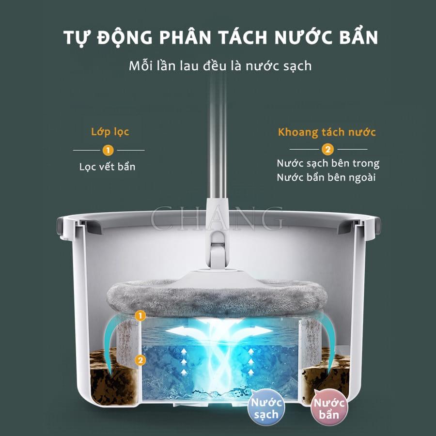 Chổi Lau Nhà Thông Minh K9, Cây Lau Nhà Tách Nước Bẩn Tự Vắt Xoay 360 Độ Lau Sạch Mọi Ngóc Ngách