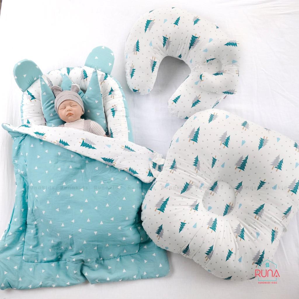 Combo nôi, chống trào ngược & phụ kiện khác cho trẻ sơ sinh RUNA KIDS chất liệu Cotton cao cấp mềm mịn, an toàn cho bé