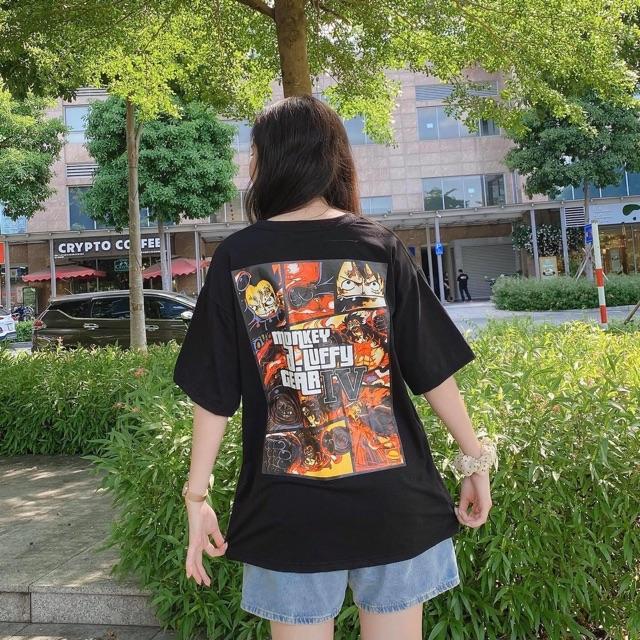 Áo Thun Tay Lỡ LUFFY GEAR IV Unisex /Nam nữ unisex ️ Jaystoree Kiểu áo phông cổ tròn form rộng