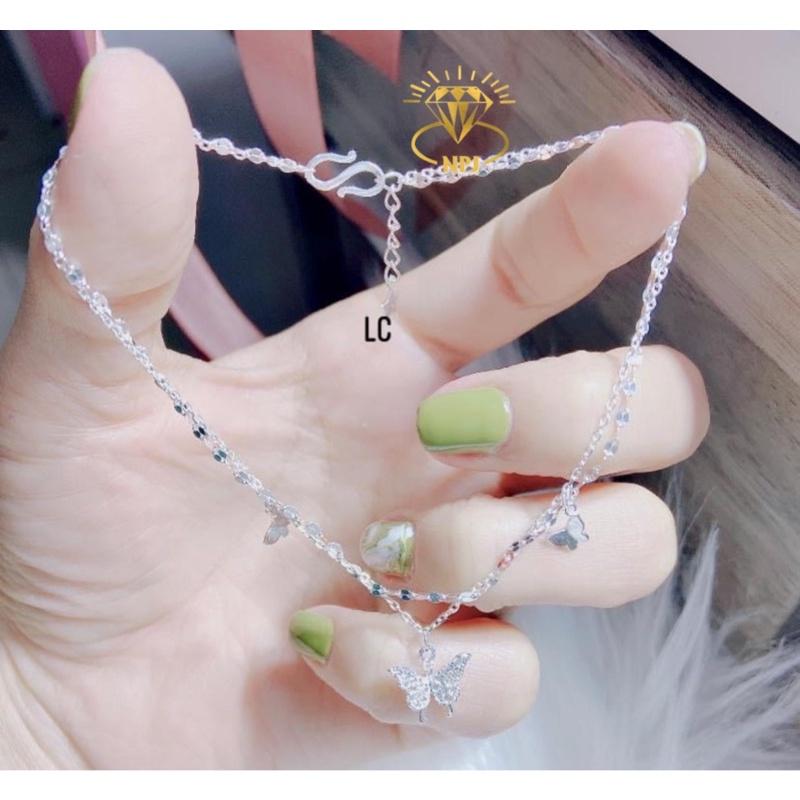 Lắc chân chập đôi hình Bướm xinh xắn, Bạc Ta - bạc npj