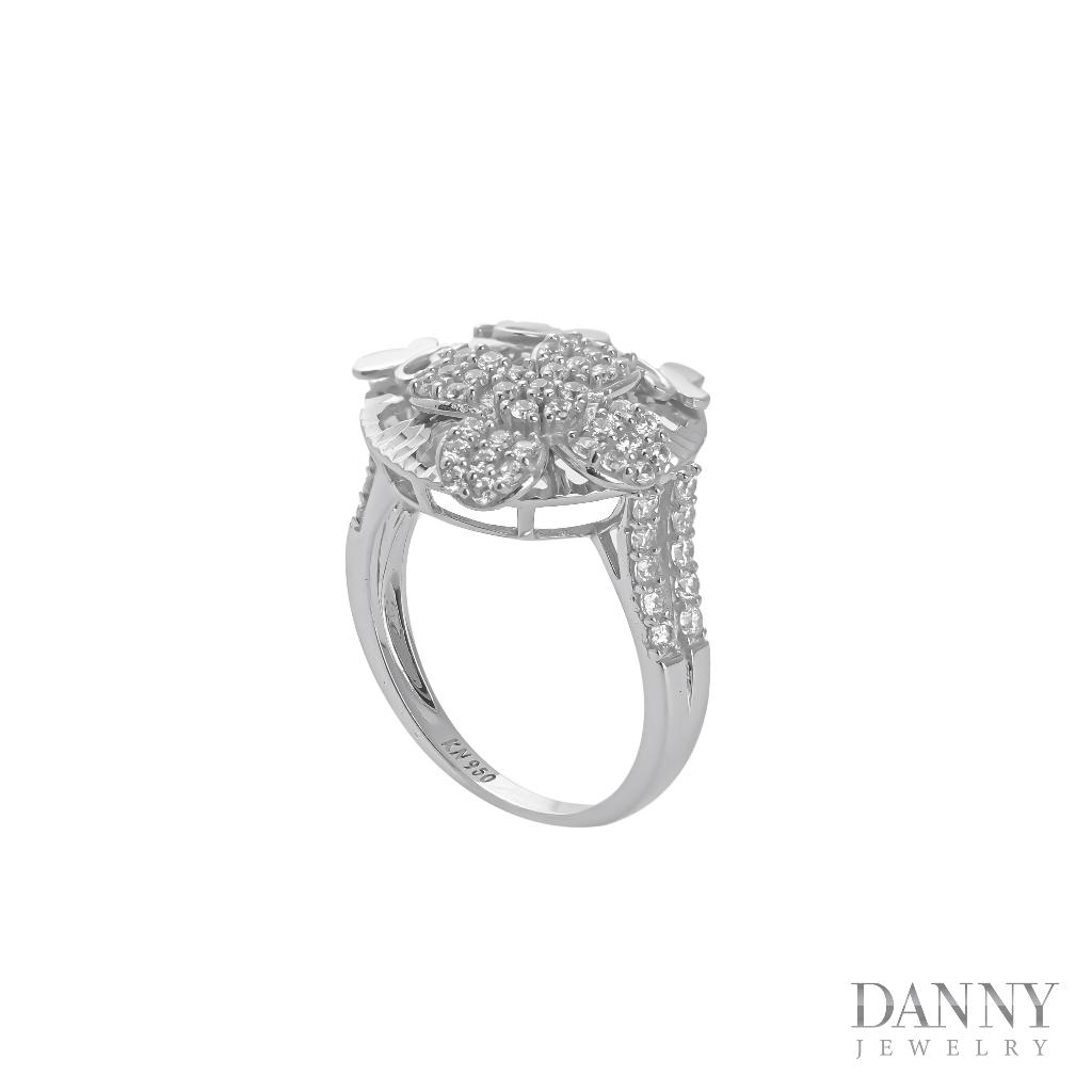 Nhẫn Nữ Bạc 925 Danny Jewelry Xi Bạch Kim Đính Đá CZ KI4GZ007